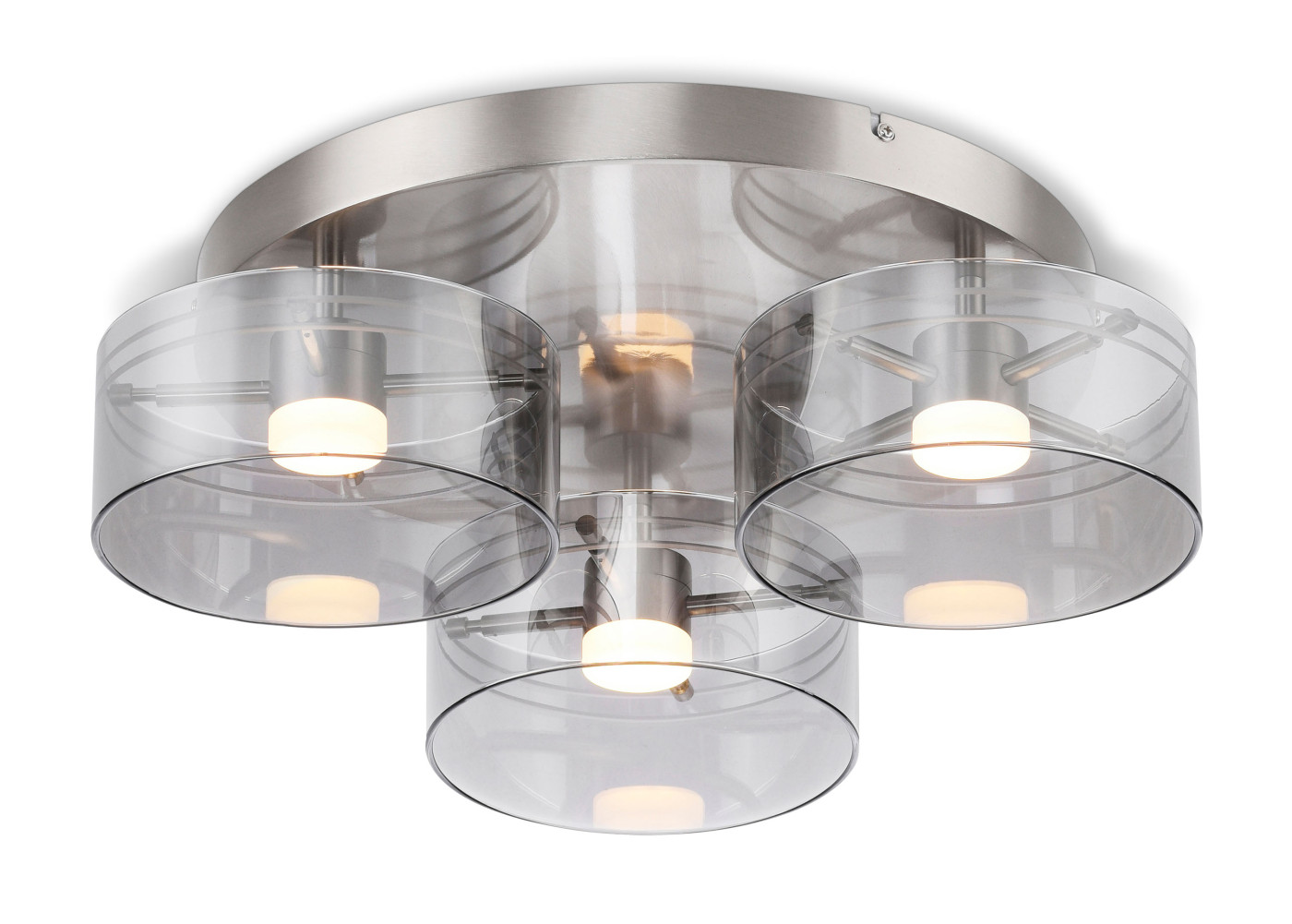 LED-Deckenleuchte 3-flg. stahl KARENA