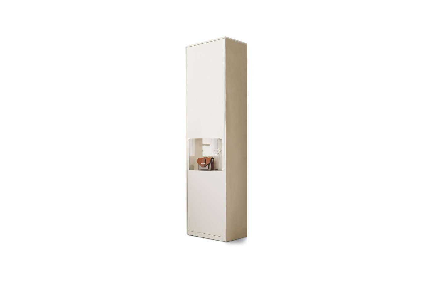 Garderobenschrank  DIAMO in Lack wollweiß/Lack seidengrau