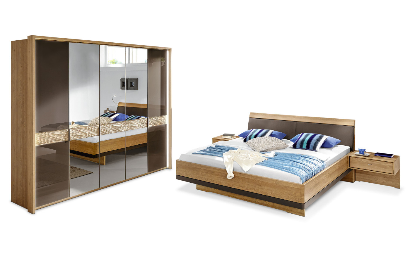 Schlafzimmer  Wega in Eiche - havanna