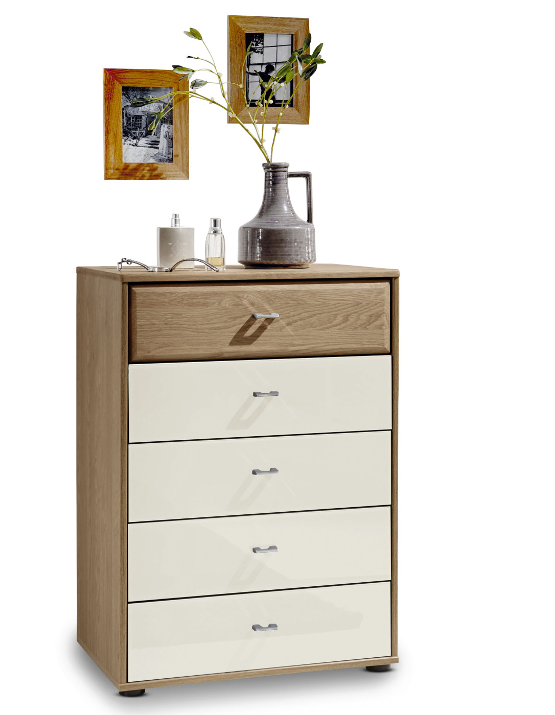 Schubkastenkommode  Wega in eiche - champagner