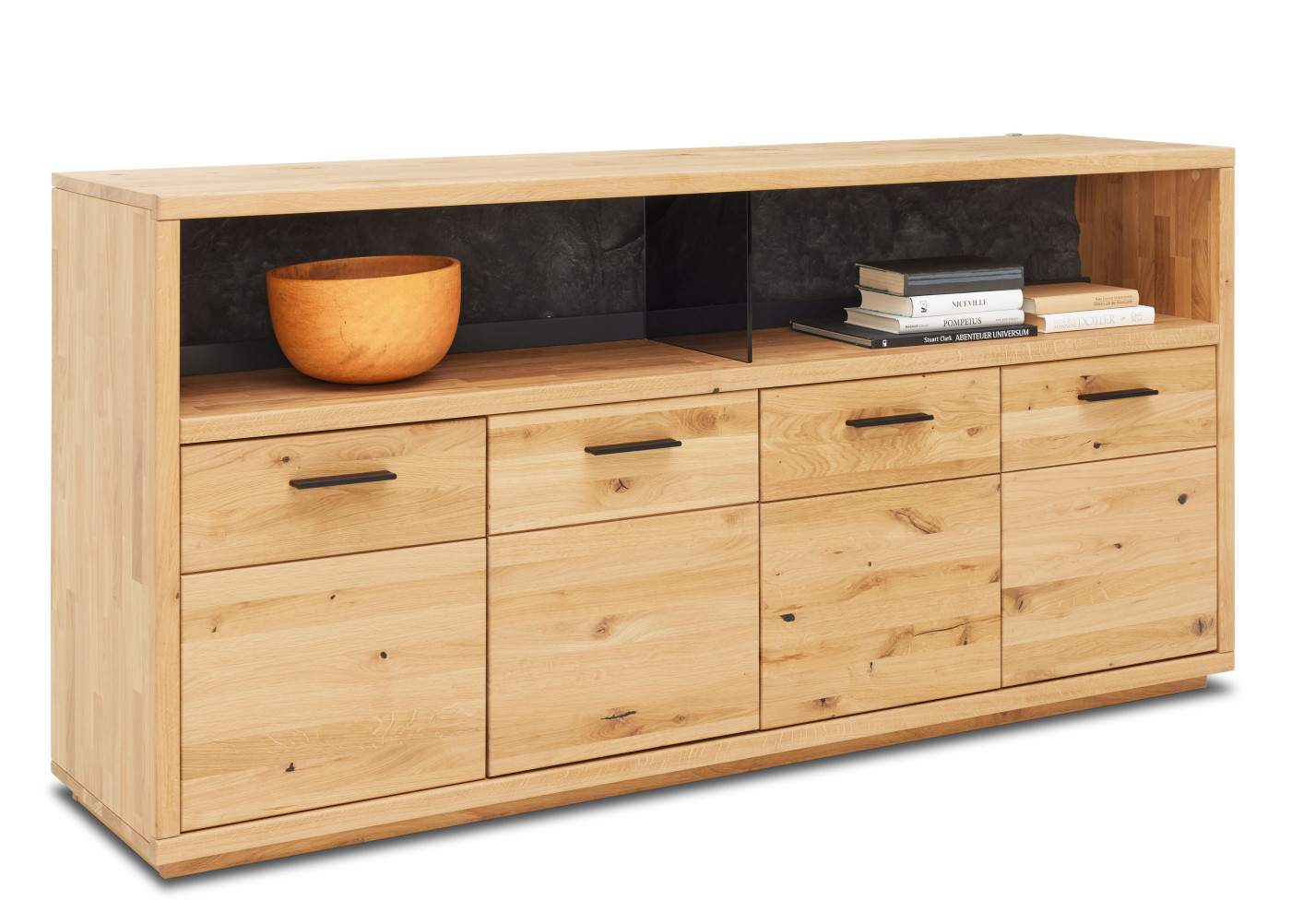 Sideboard  Vivanto in Wildeiche Bianco, Rioja Felsenoptik
