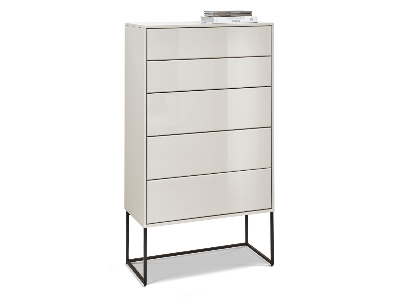 Highboard DIAMO in Lack brilliant grau hochglanz