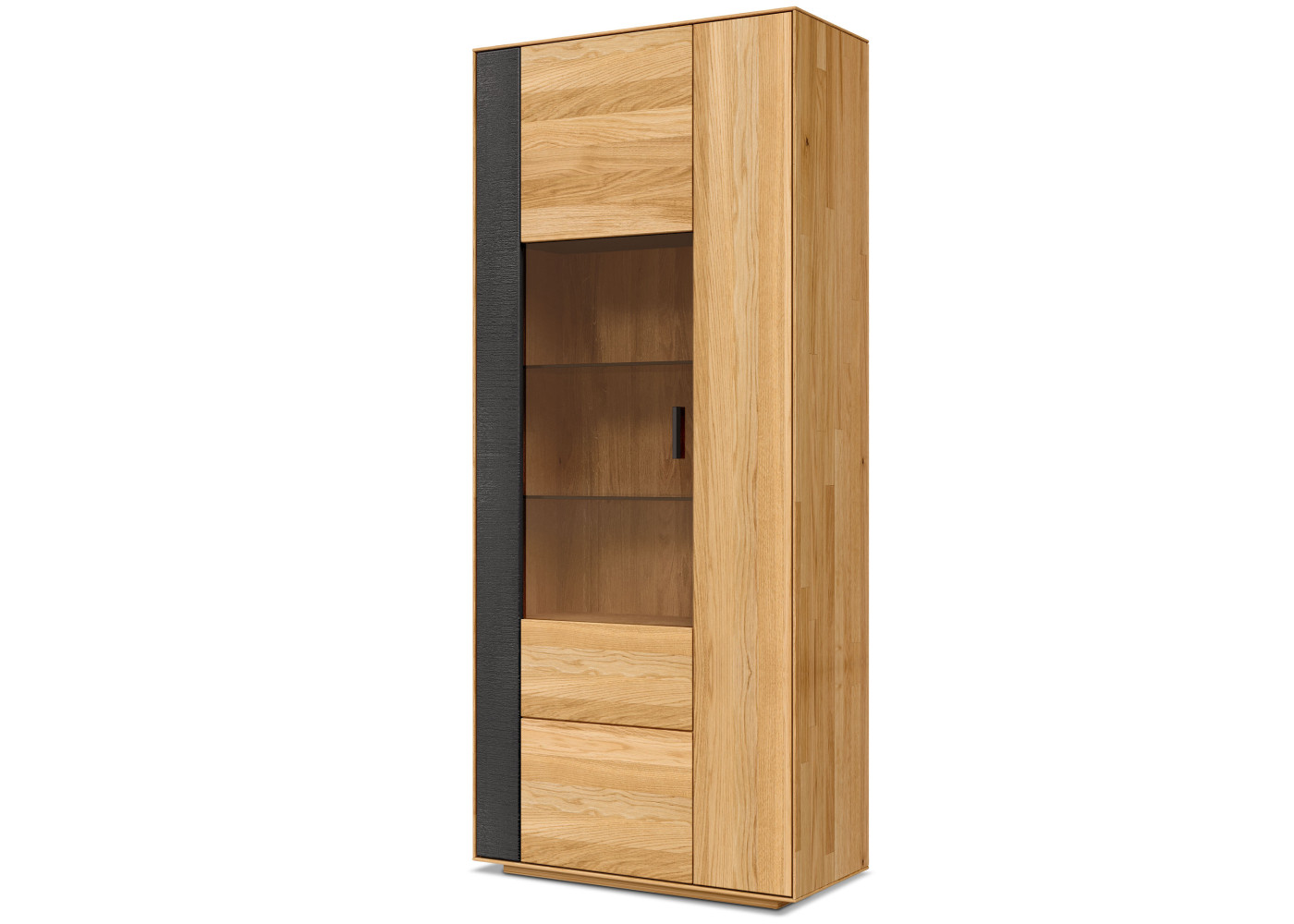 Vitrine  EREA in Eiche lengo geölt, anthrazit