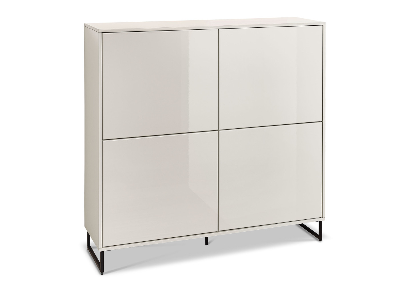 Highboard  DIAMO in Lack brilliantgrau hochglanz