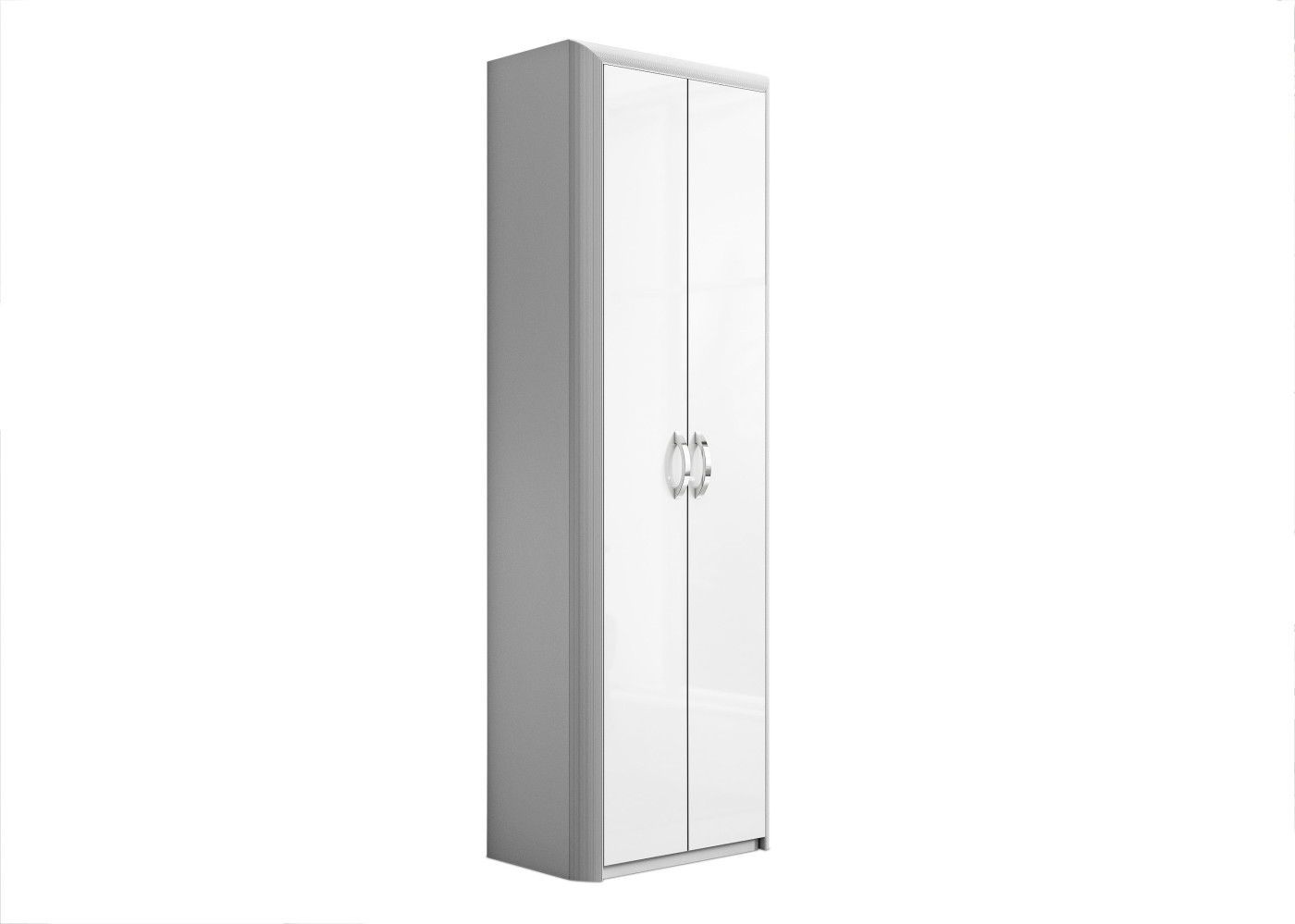 Mehrzweckschrank ENTRY in alu/weiß