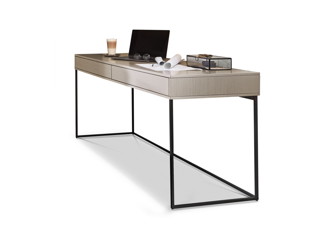 Funktionstisch  DIAMO in Lack brilliantgrau