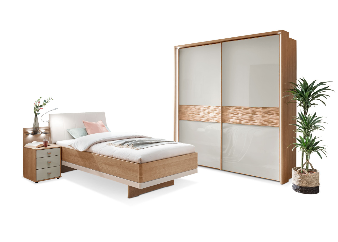 Schlafzimmer  MENTANO in champagner - eiche