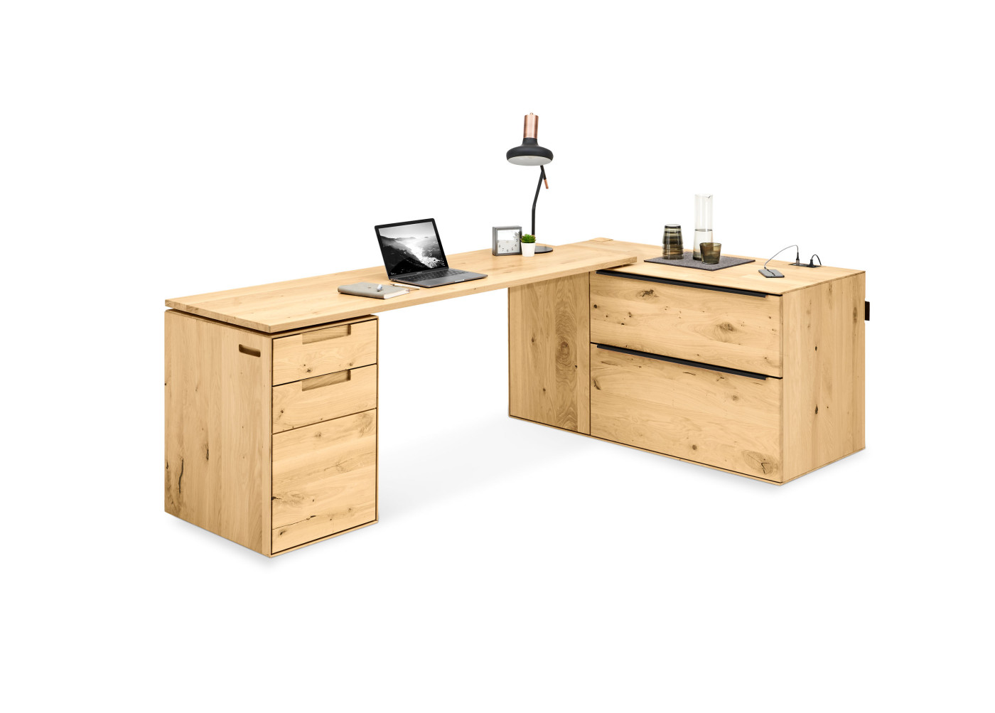 Sideboard  TALVERA in Asteiche massiv, weiß,