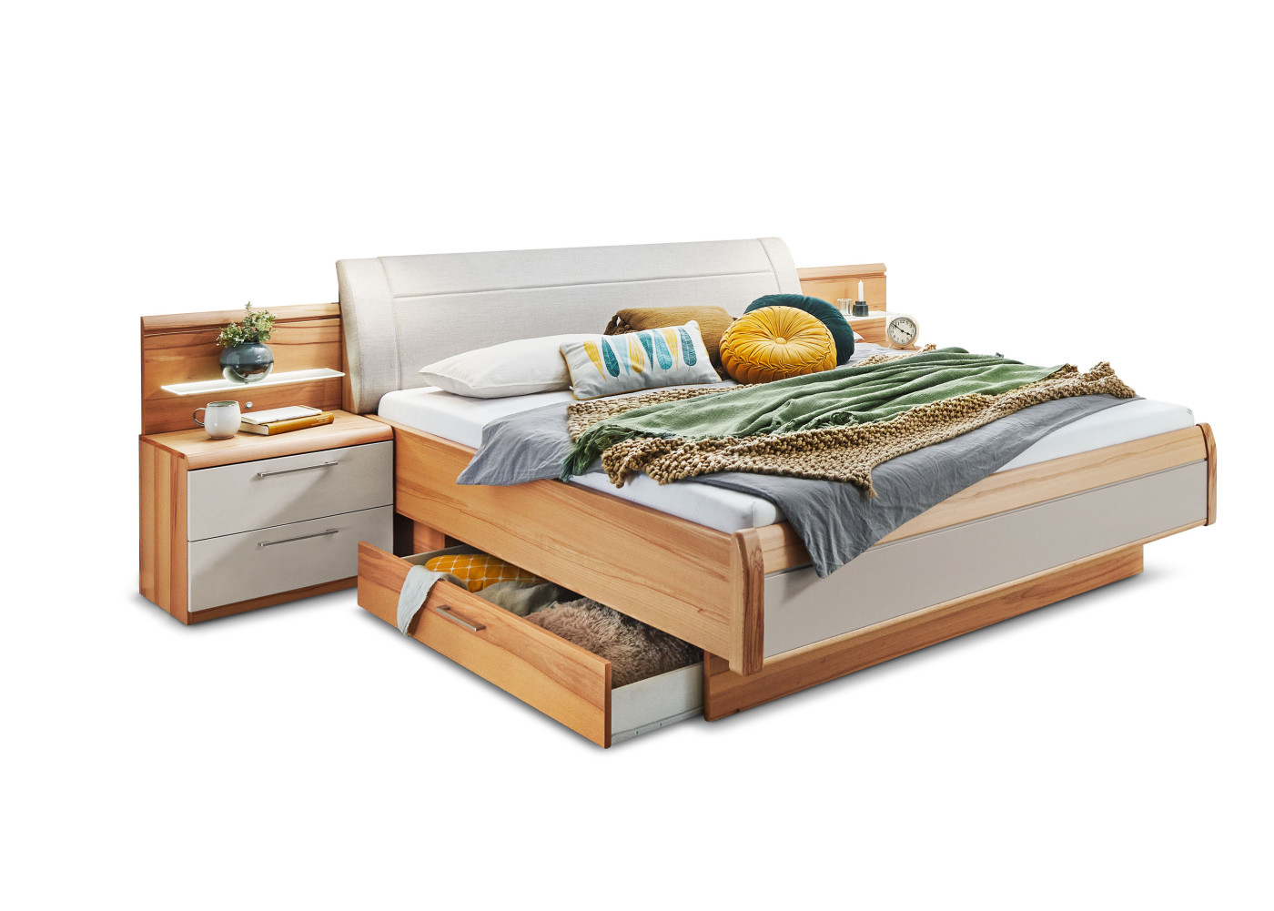Bettanlage COMFORT PLUS in Wildeiche Taupe