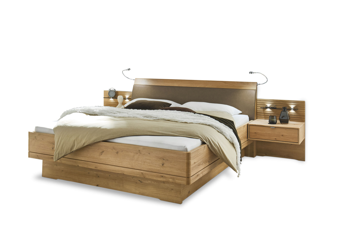 Bettanlage  Wega Plus in Eiche bianco